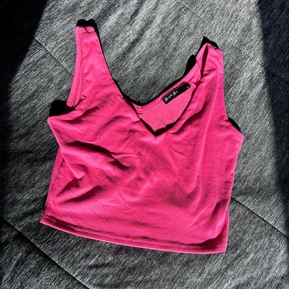 NWOT Pink Tank Crop Top size XS - Picture 4 of 5